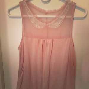 Cute pink tank top blouse